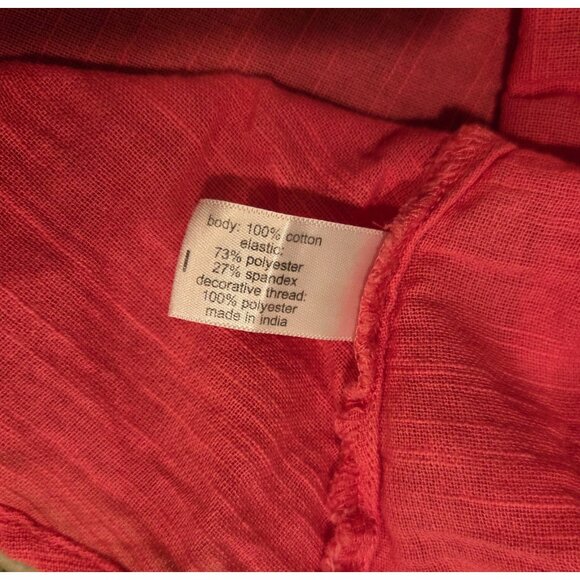 Lane Bryant Smocked Pink Classic Square Neck Embroidered Tank Top - Size 18 - Picture 7 of 12